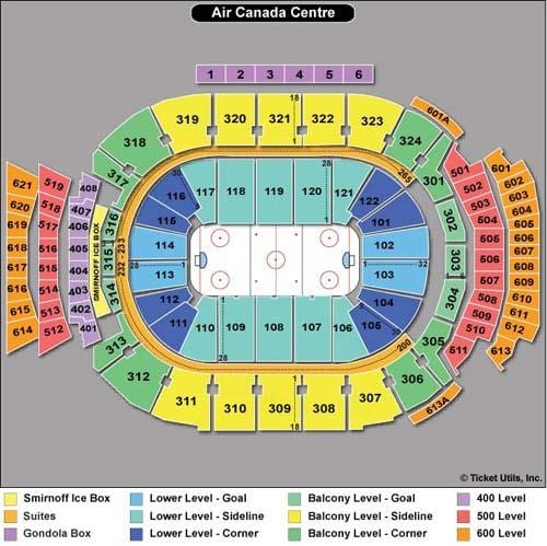 نقشه Air Canada Centre صندلی - ACC