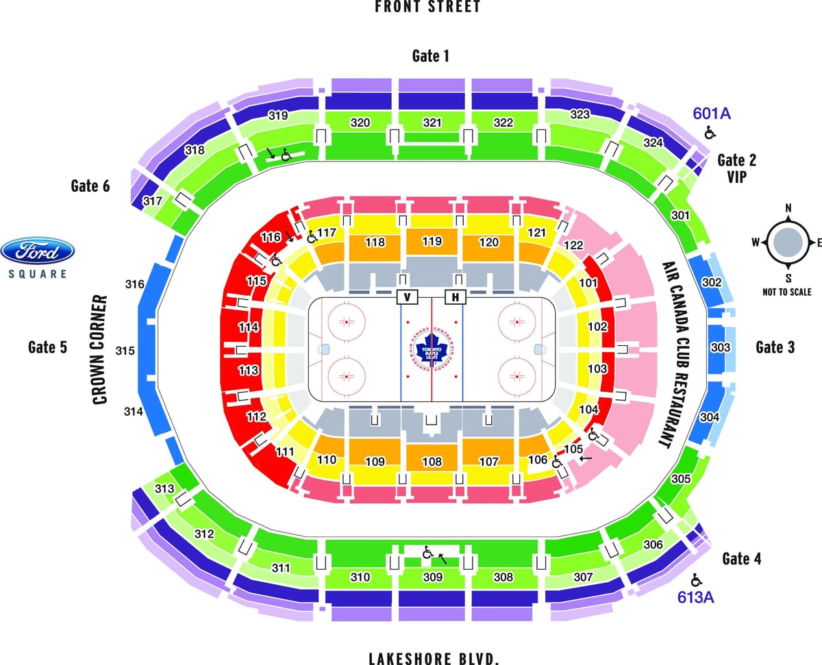 نقشه Air Canada Centre - ACC
