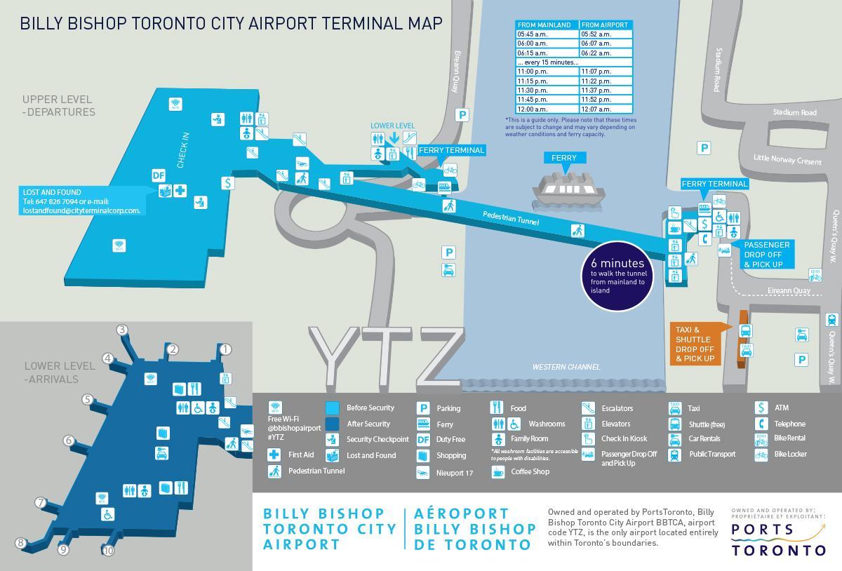 نقشه Billy Bishop Toronto city airport