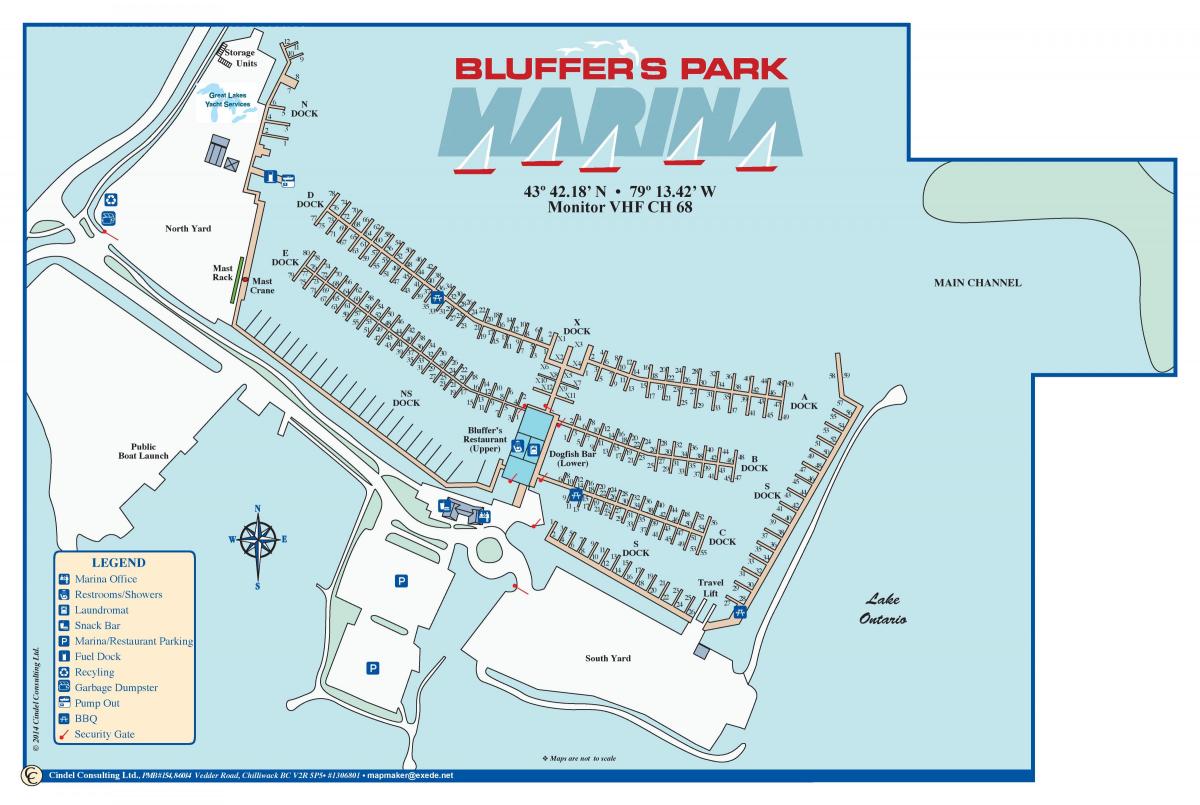 نقشه Bluffer پارک مارینا
