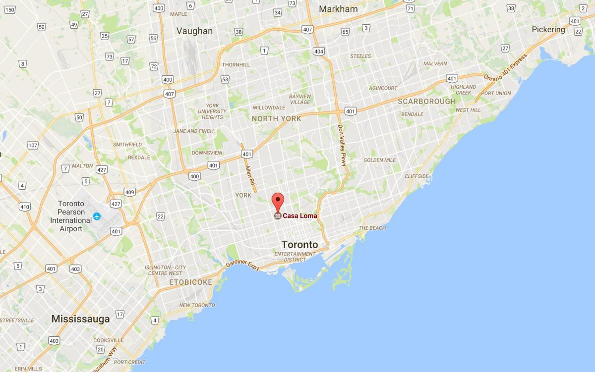 نقشه از کازا لوما منطقه تورنتو