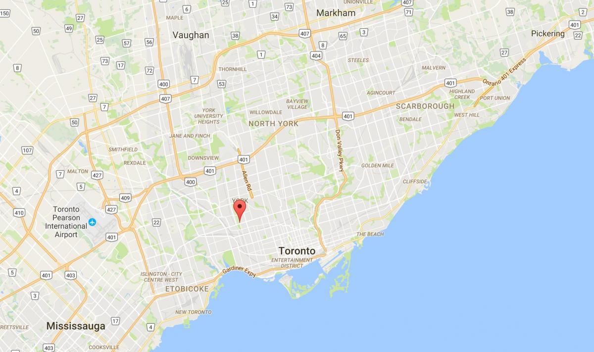 نقشه Earlscourt منطقه تورنتو