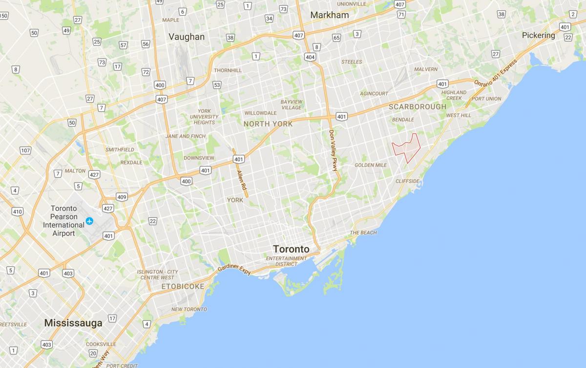 نقشه Eglinton شرق منطقه تورنتو