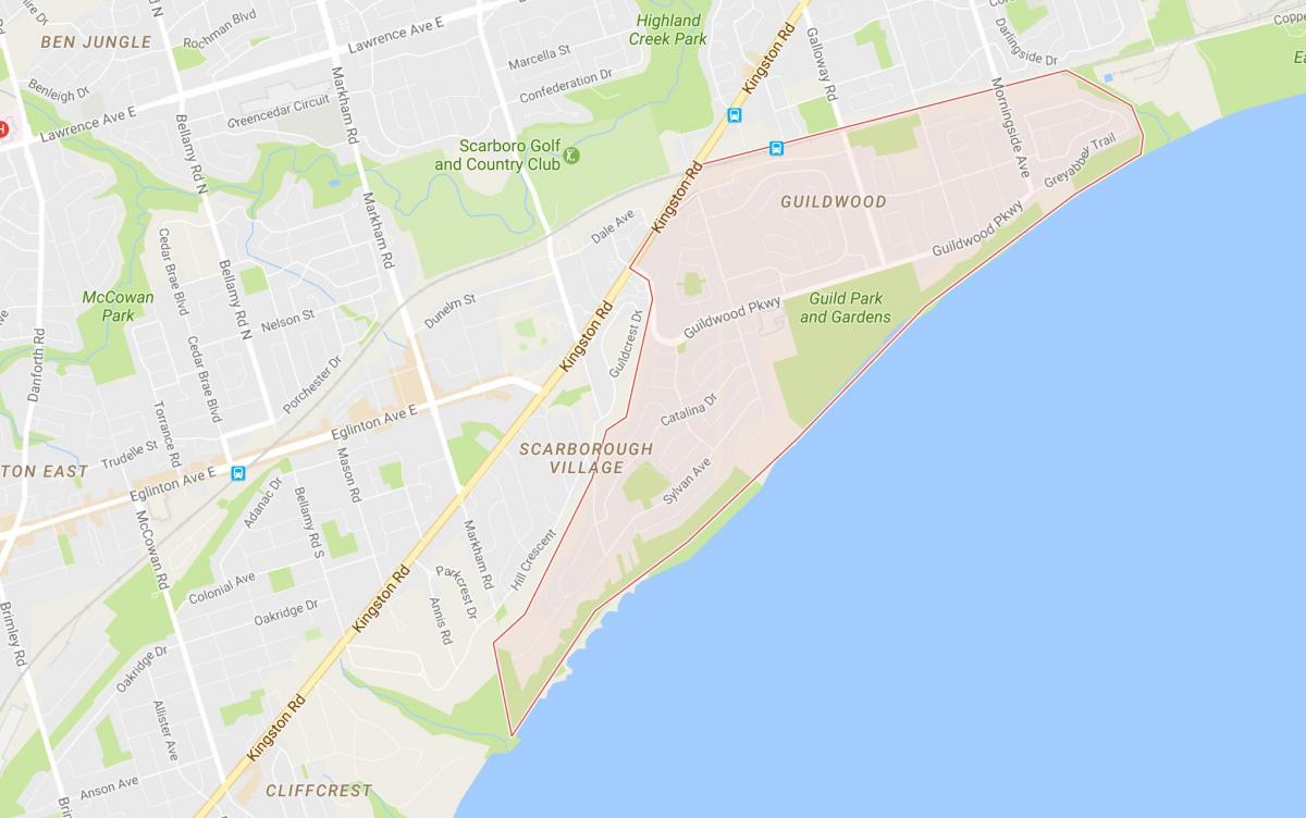 نقشه Guildwood محله تورنتو
