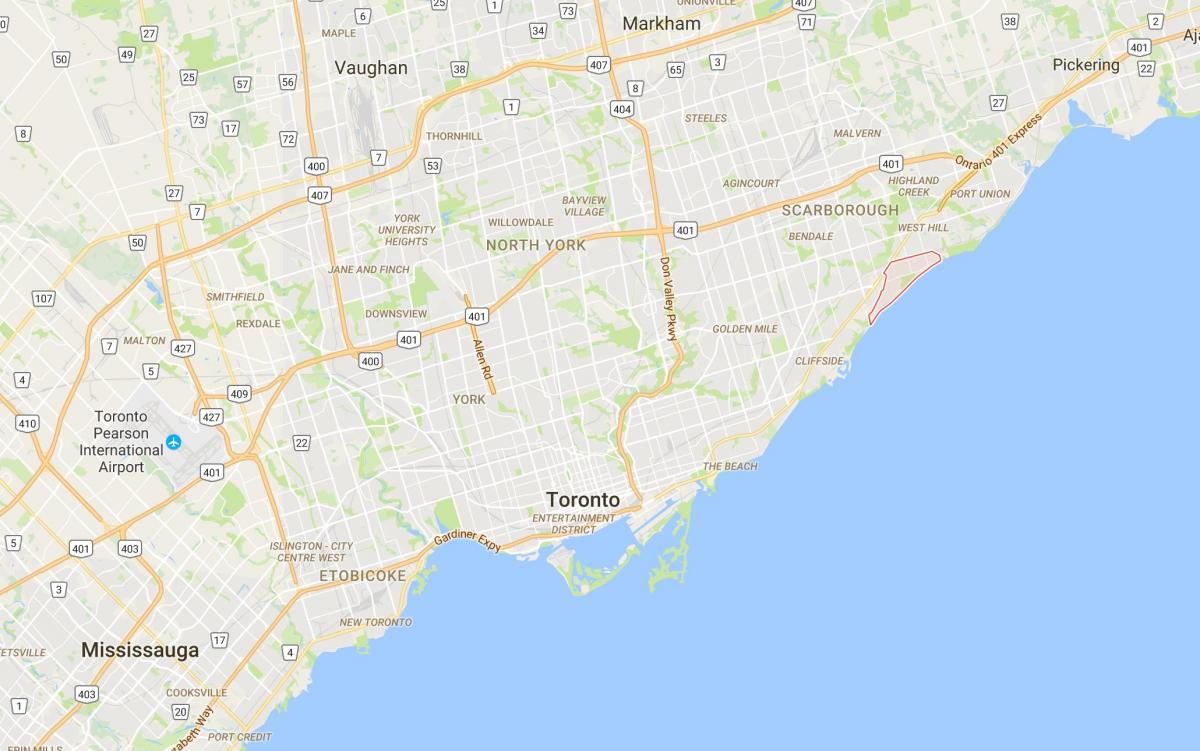 نقشه Guildwood منطقه تورنتو