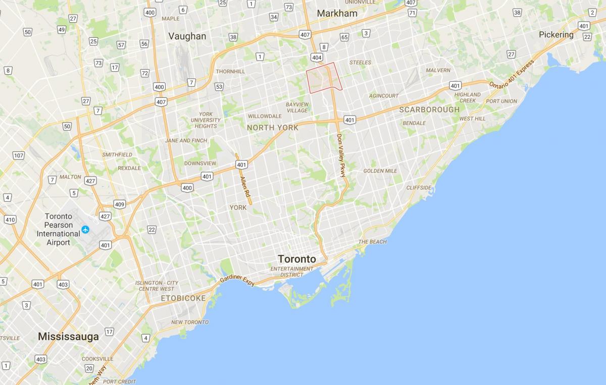 نقشه هیلکرست ایجاد منطقه تورنتو