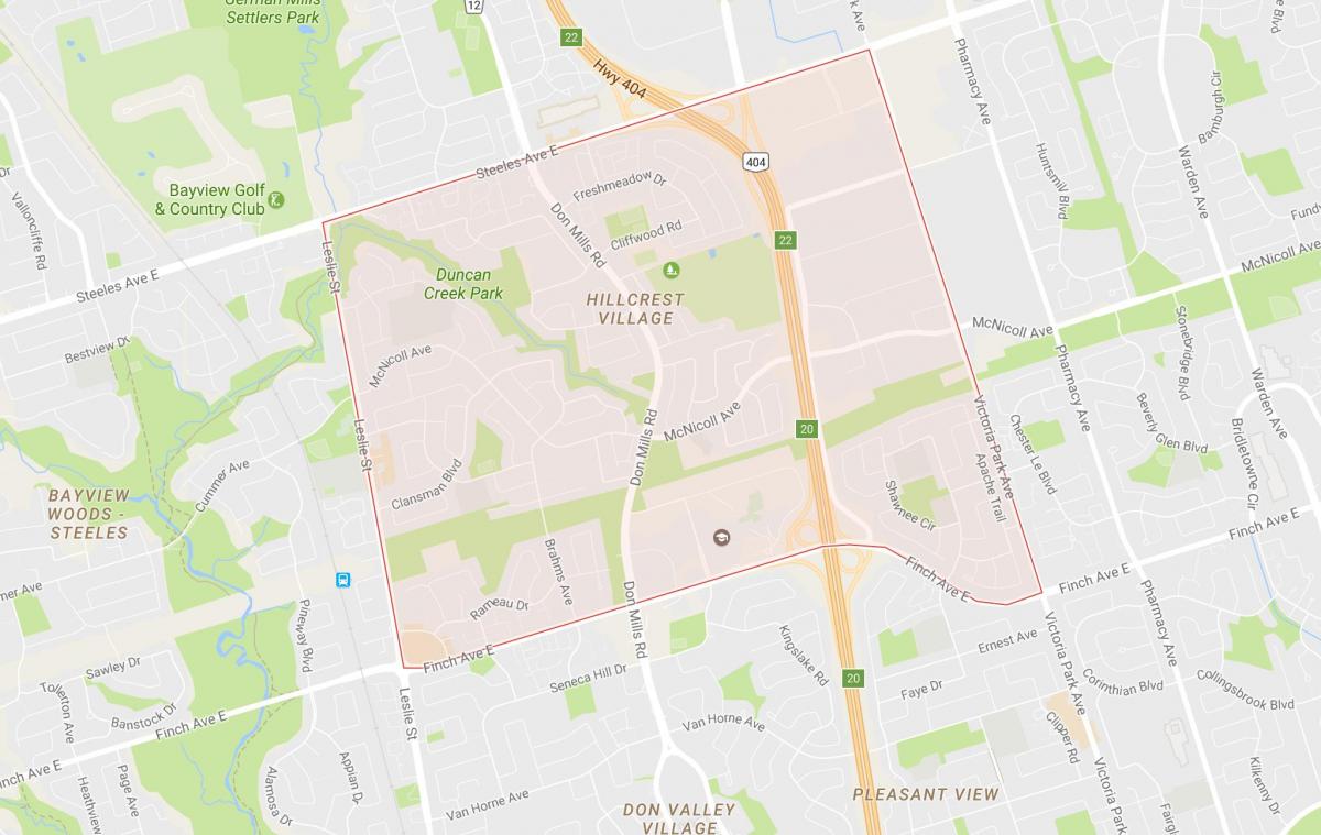 نقشه هیلکرست ایجاد کرد محله تورنتو