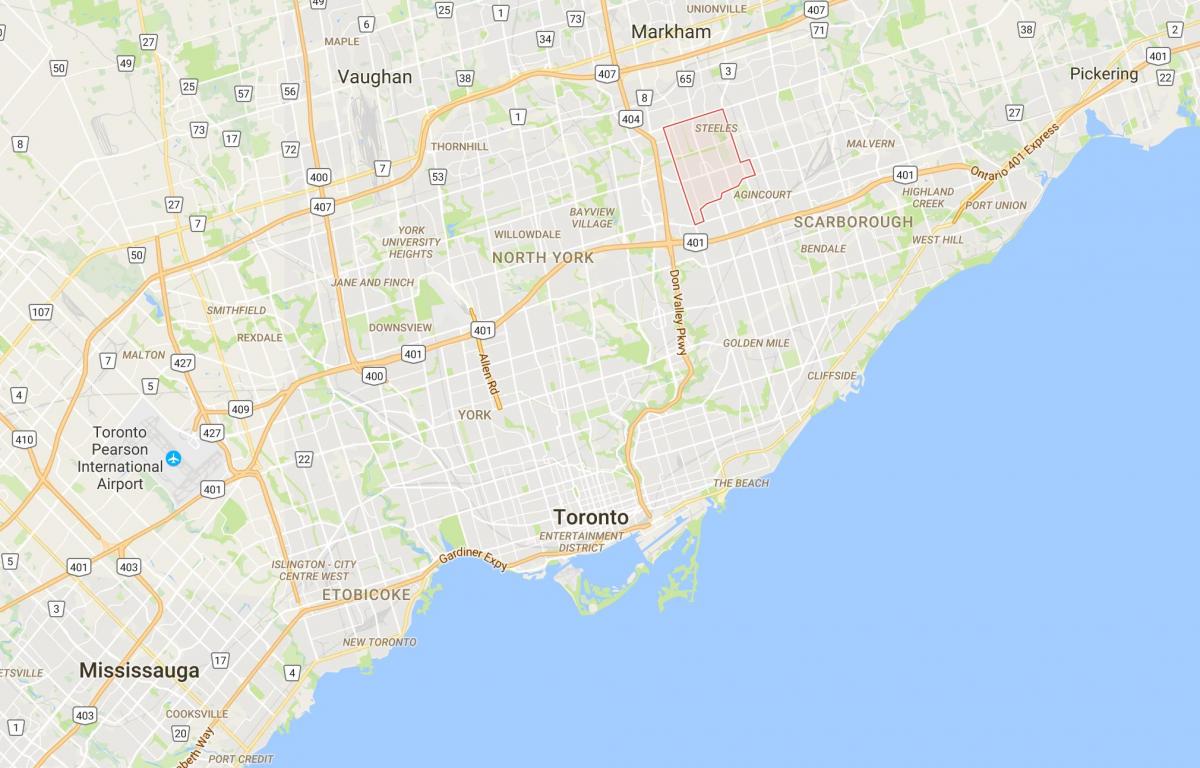 نقشه L'Amoreaux منطقه تورنتو