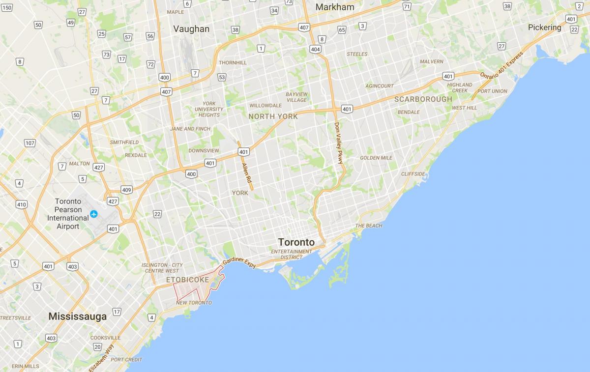 نقشه Mimico منطقه تورنتو
