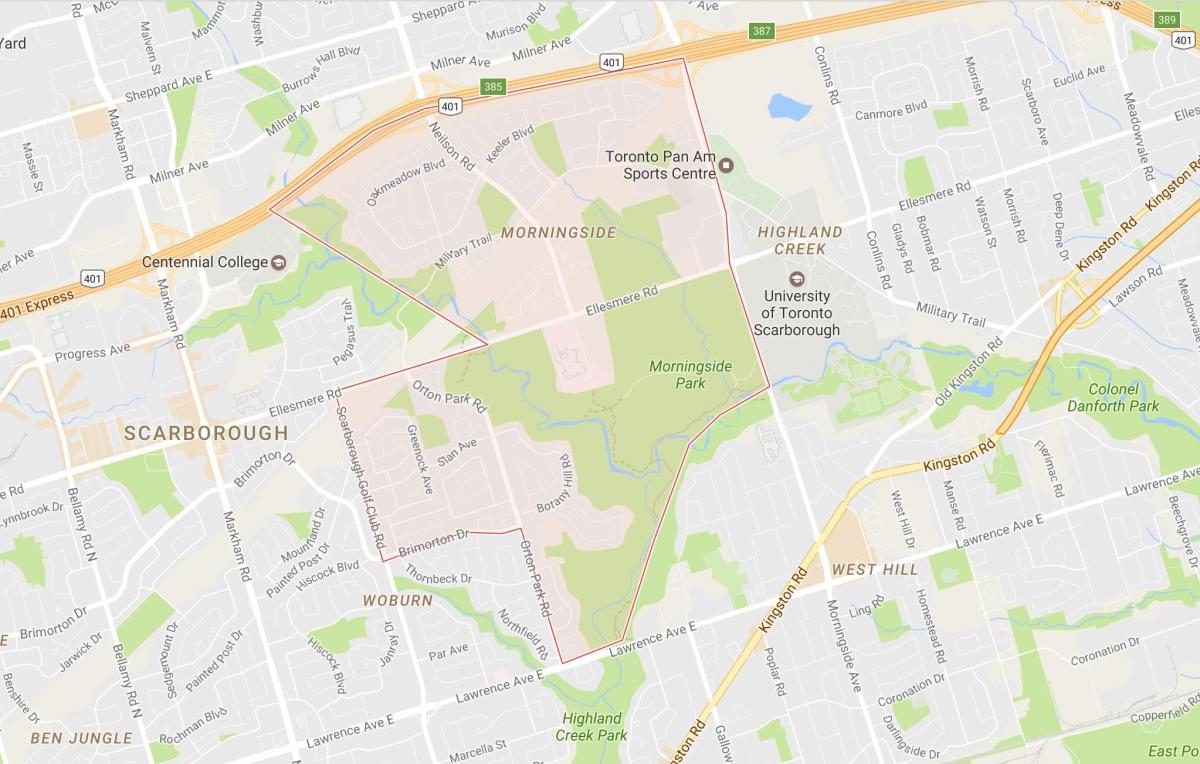 نقشه Morningside محله تورنتو