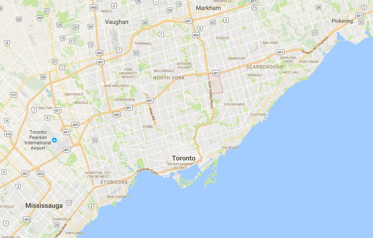 نقشه Parkwoods منطقه تورنتو