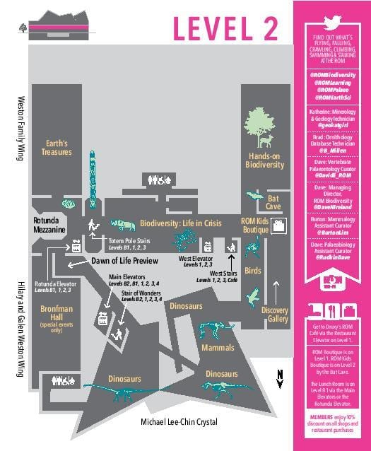 نقشه Royal Ontario Museum سطح 2