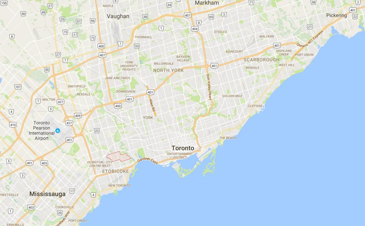 نقشه Sunnylea منطقه تورنتو