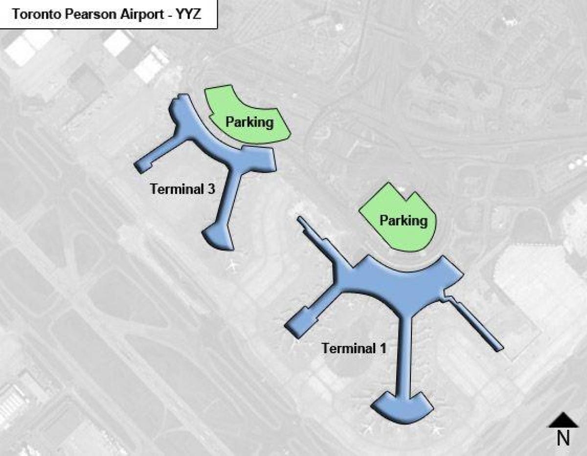 نقشه از Toronto Pearson فرودگاه کانادا