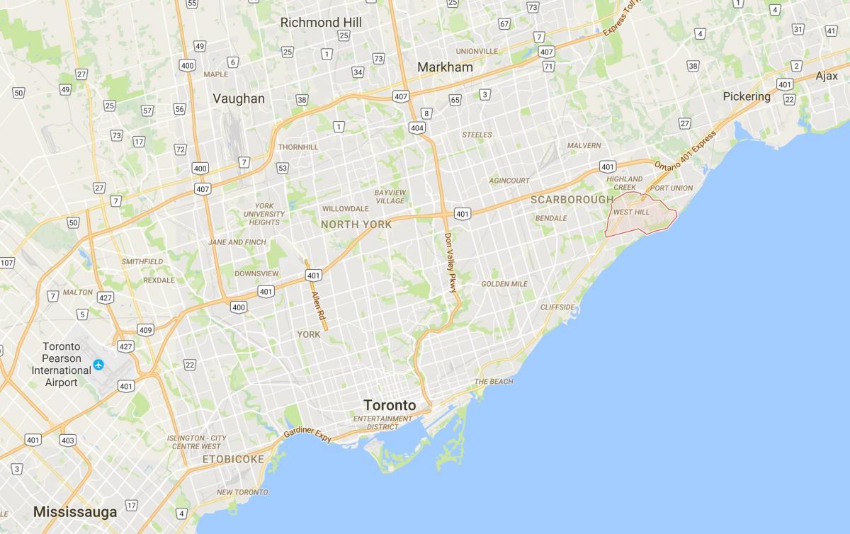 نقشه از West Hill منطقه تورنتو