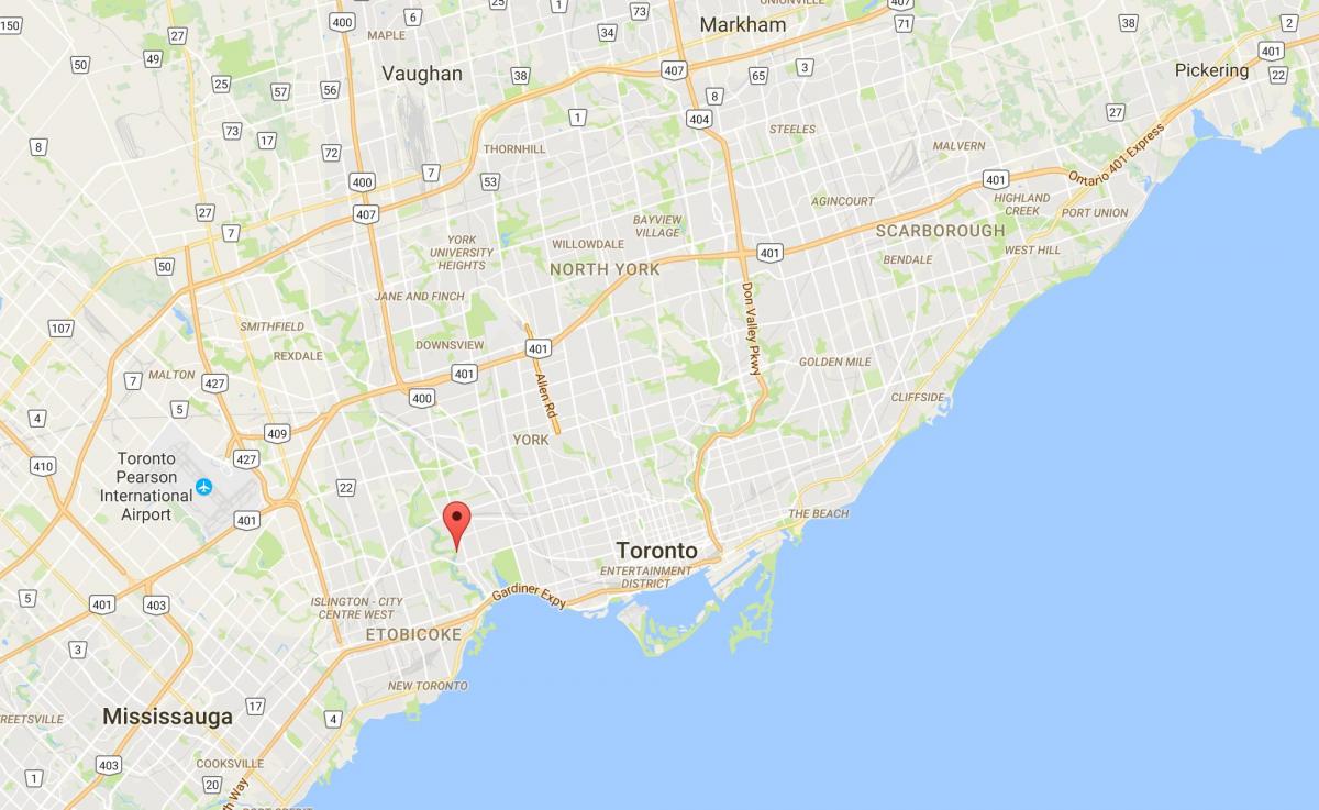 نقشه از آسیاب های قدیمی محله های تورنتو