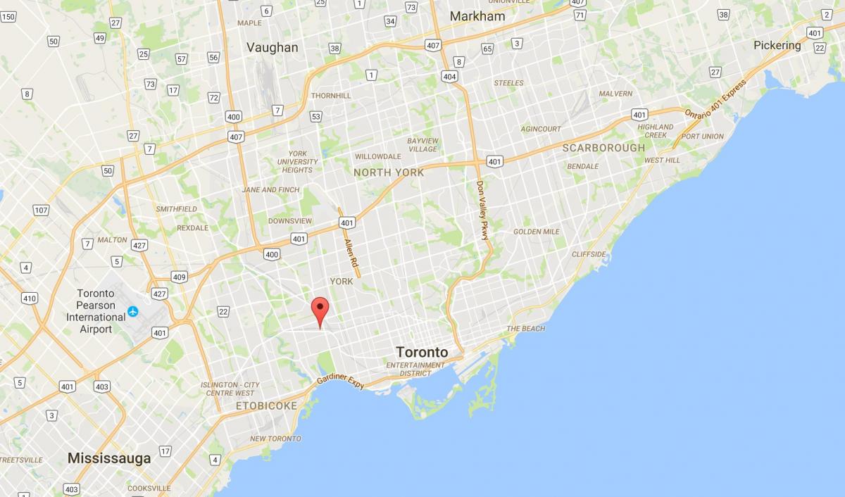 نقشه از اتصال منطقه تورنتو