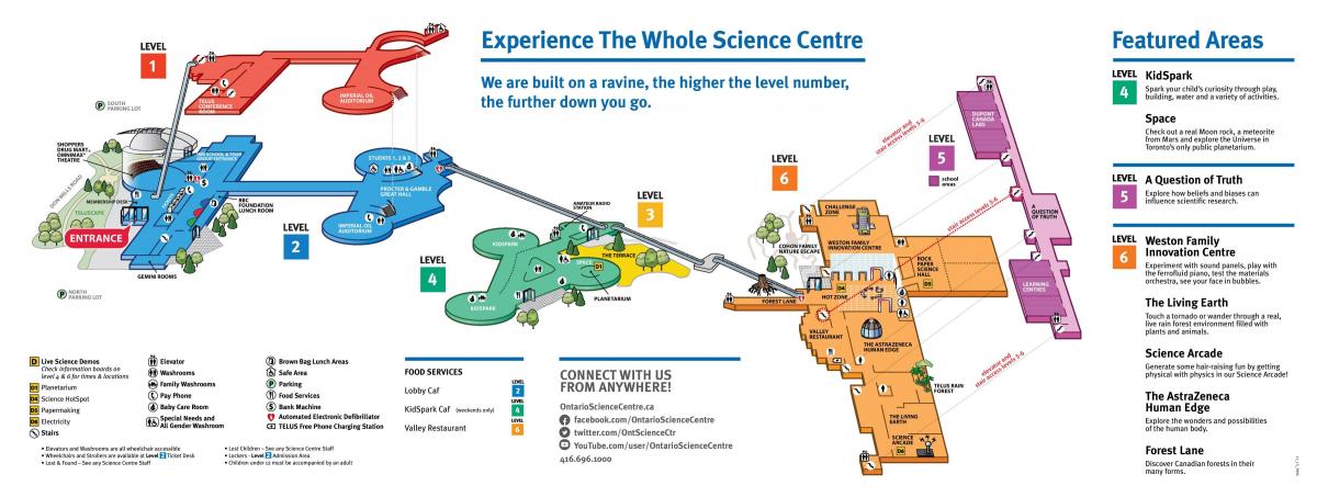 نقشه از مرکز علوم انتاریو