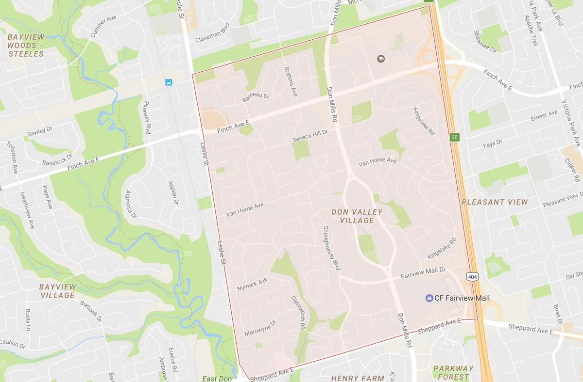 نقشه از بادام زمینی محله تورنتو
