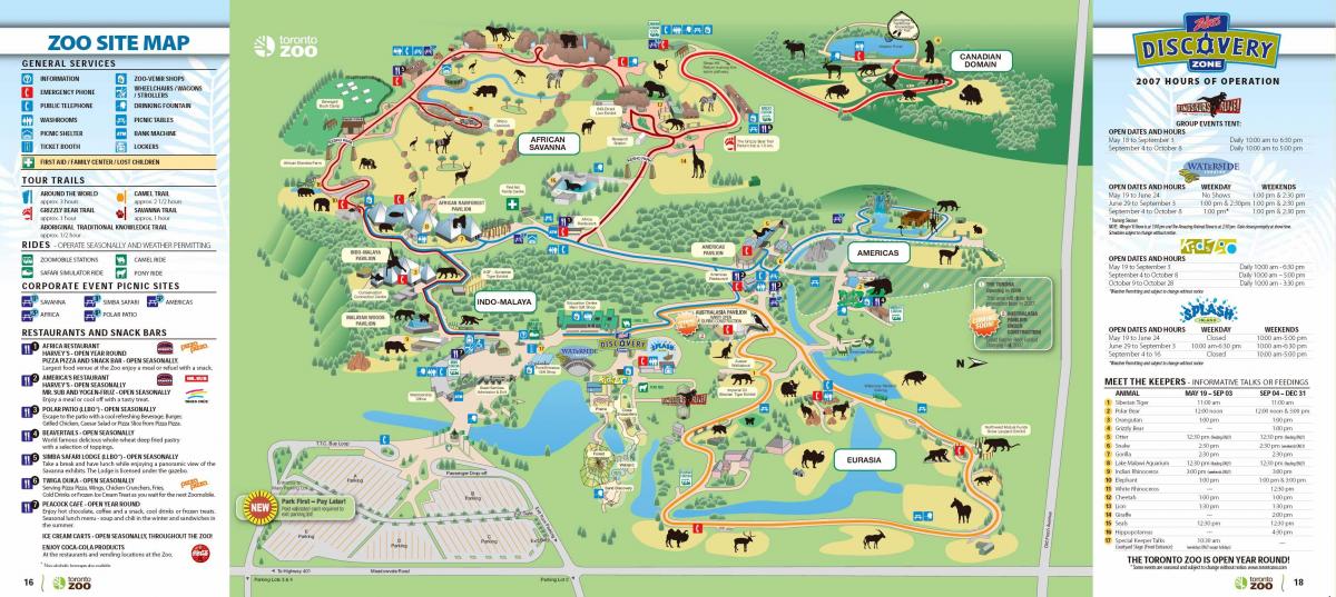 نقشه از باغ وحش تورنتو