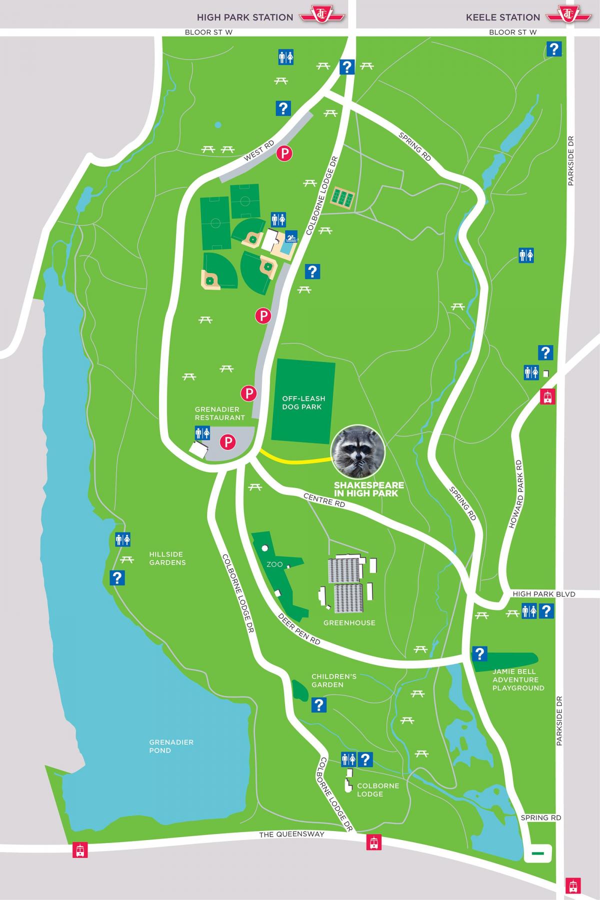 نقشه از پارک تورنتو