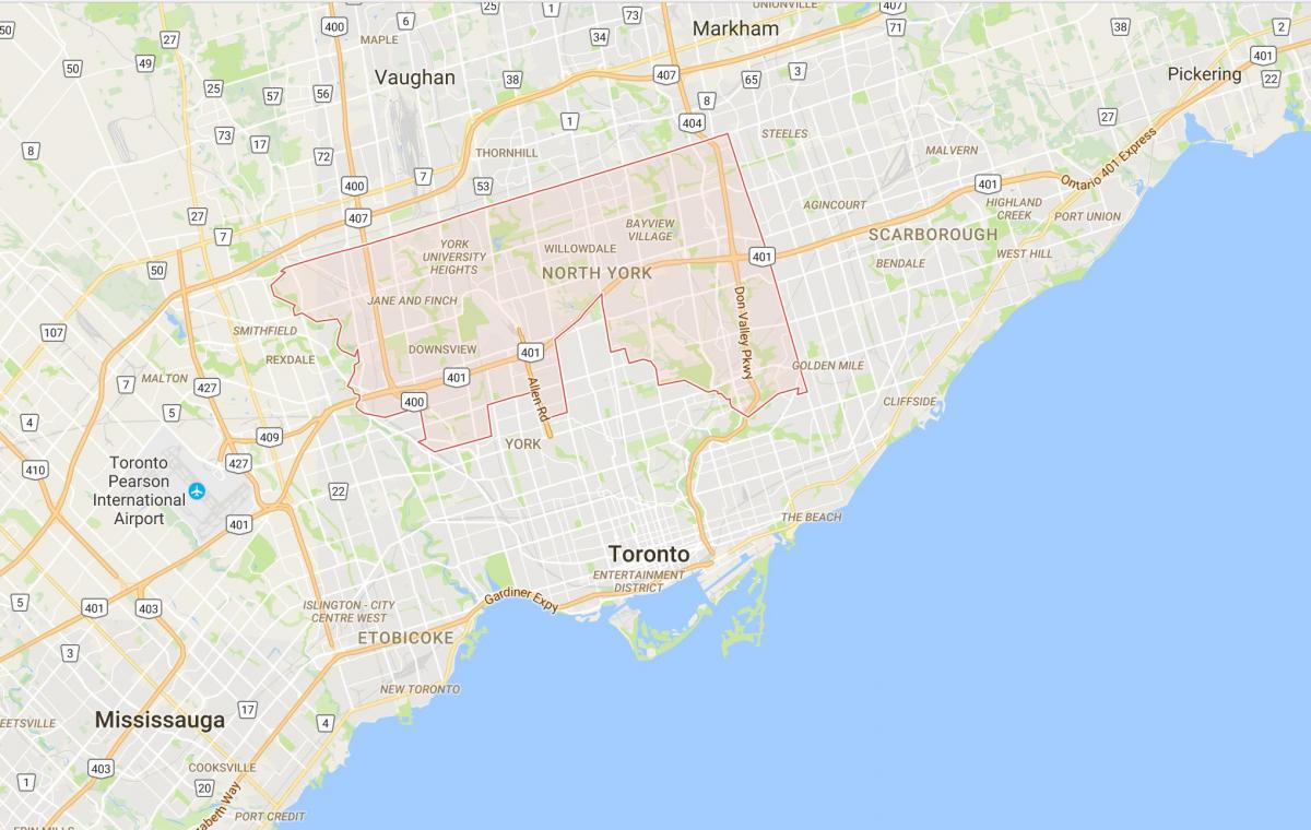نقشه از بالای شهر تورنتو منطقه تورنتو