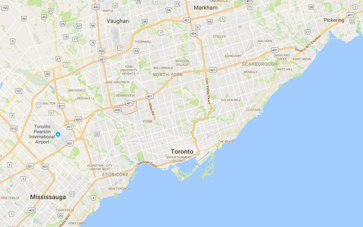 نقشه از برگ افرا منطقه تورنتو