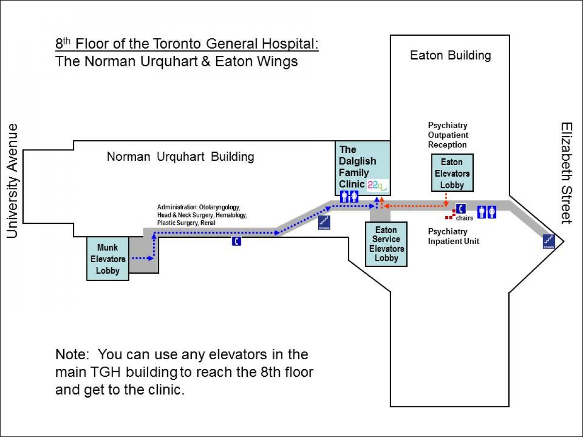 نقشه بیمارستان عمومی هشتم 8 طبقه تورنتو