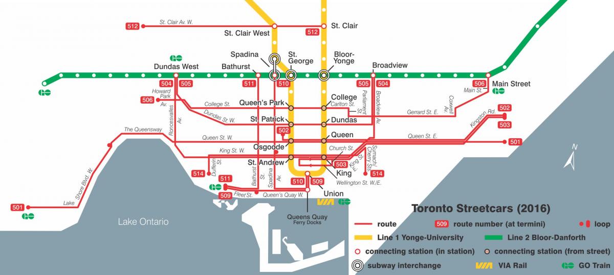 نقشه از تورنتو اتوبوسی سیستم