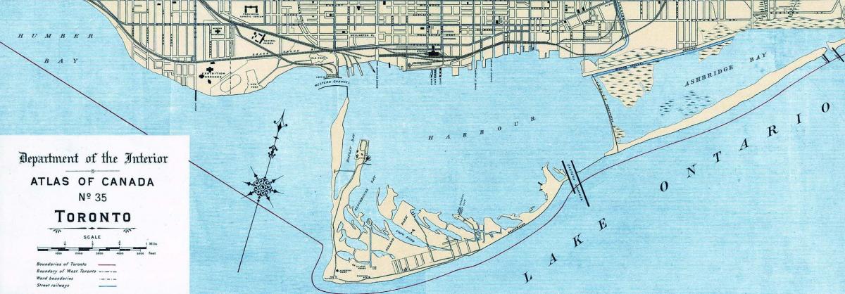 نقشه از تورنتو بندر 1906