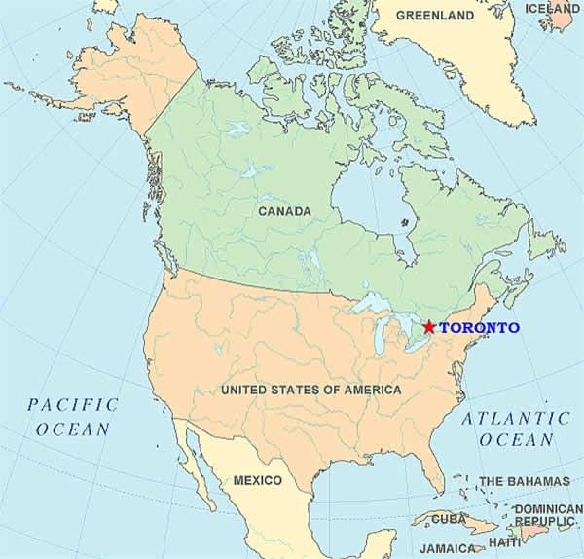 نقشه از تورنتو در ایالات متحده