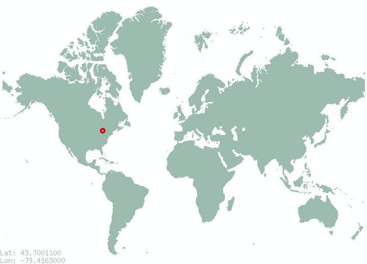 نقشه از تورنتو در جهان