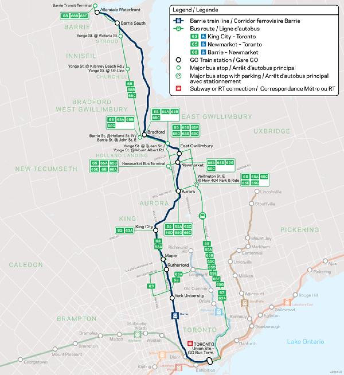 نقشه از خط بری برو حمل و نقل