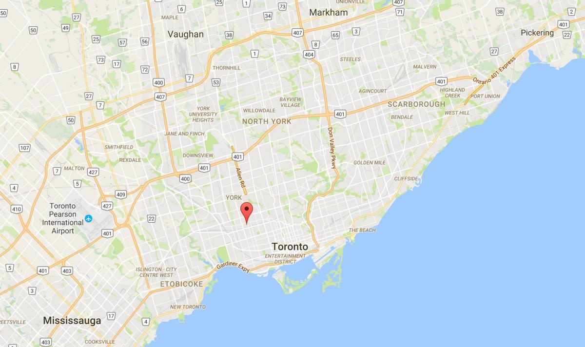 نقشه داونپورت منطقه تورنتو