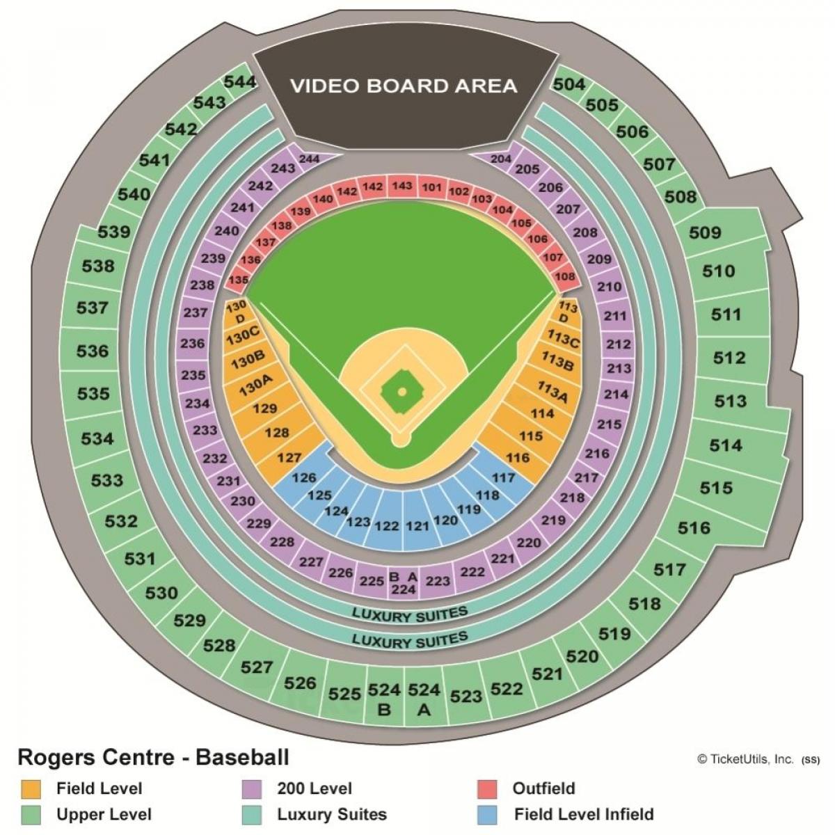 نقشه Rogers centre بیس بال