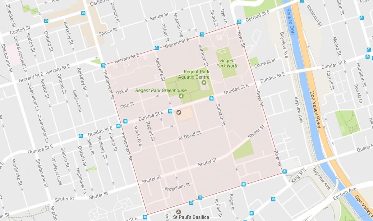 نقشه از ریجنتز پارک محله تورنتو