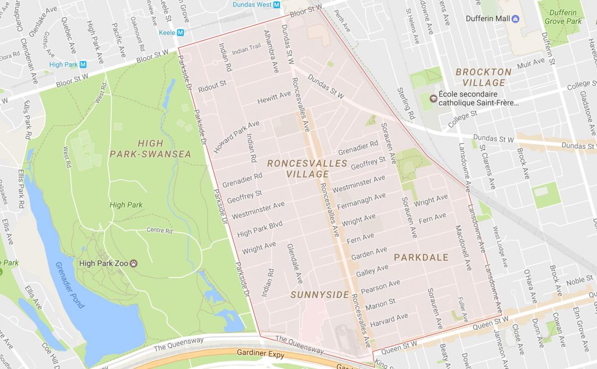 نقشه رنکسوللس محله تورنتو