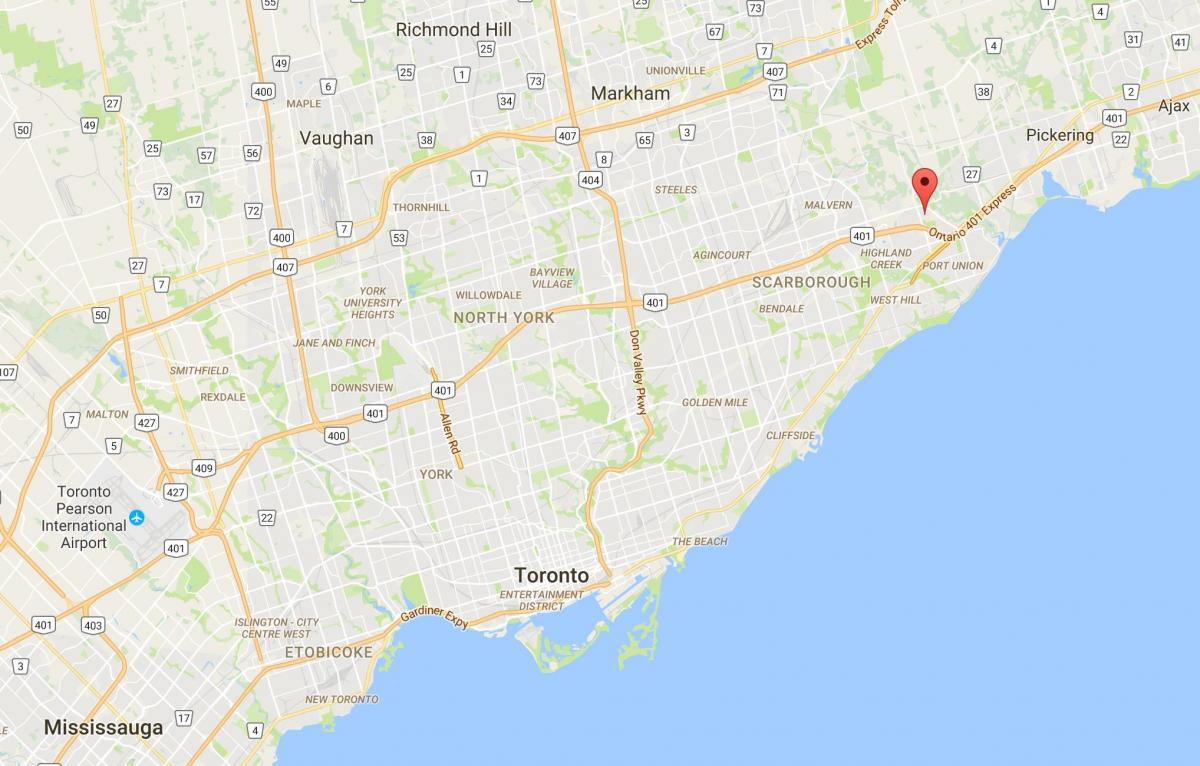 نقشه از روژ منطقه تورنتو