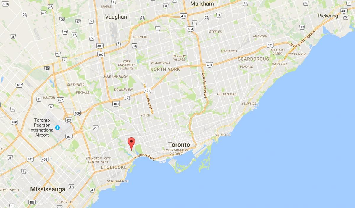 نقشه از سوانزی منطقه تورنتو