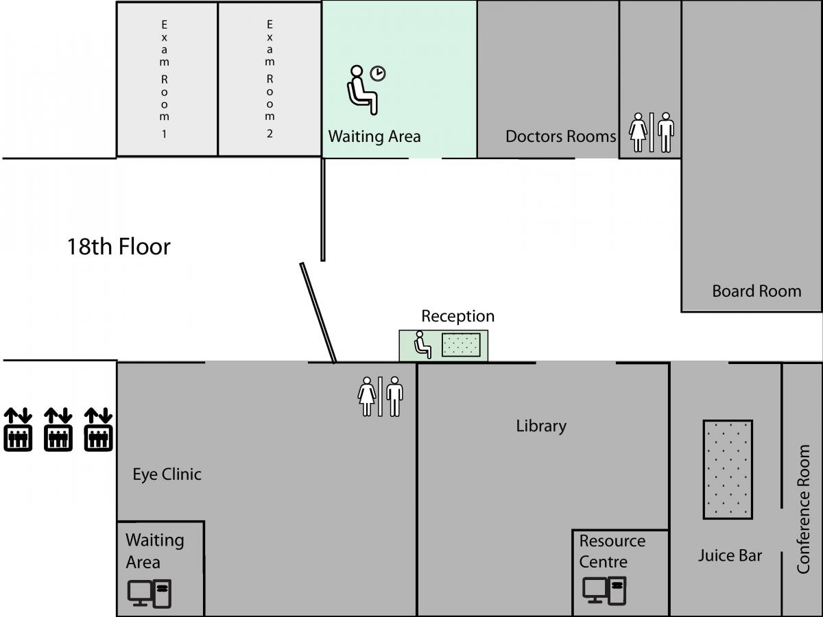 نقشه شاهزاده خانم مارگارت سرطان مرکز تورنتو 8 طبقه