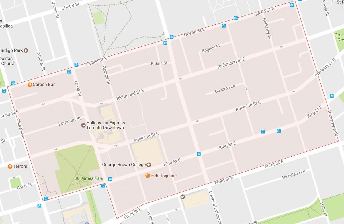 نقشه قدیمی شهر در محله های تورنتو