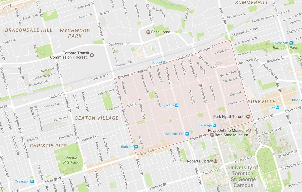 نقشه ضمیمه محله تورنتو