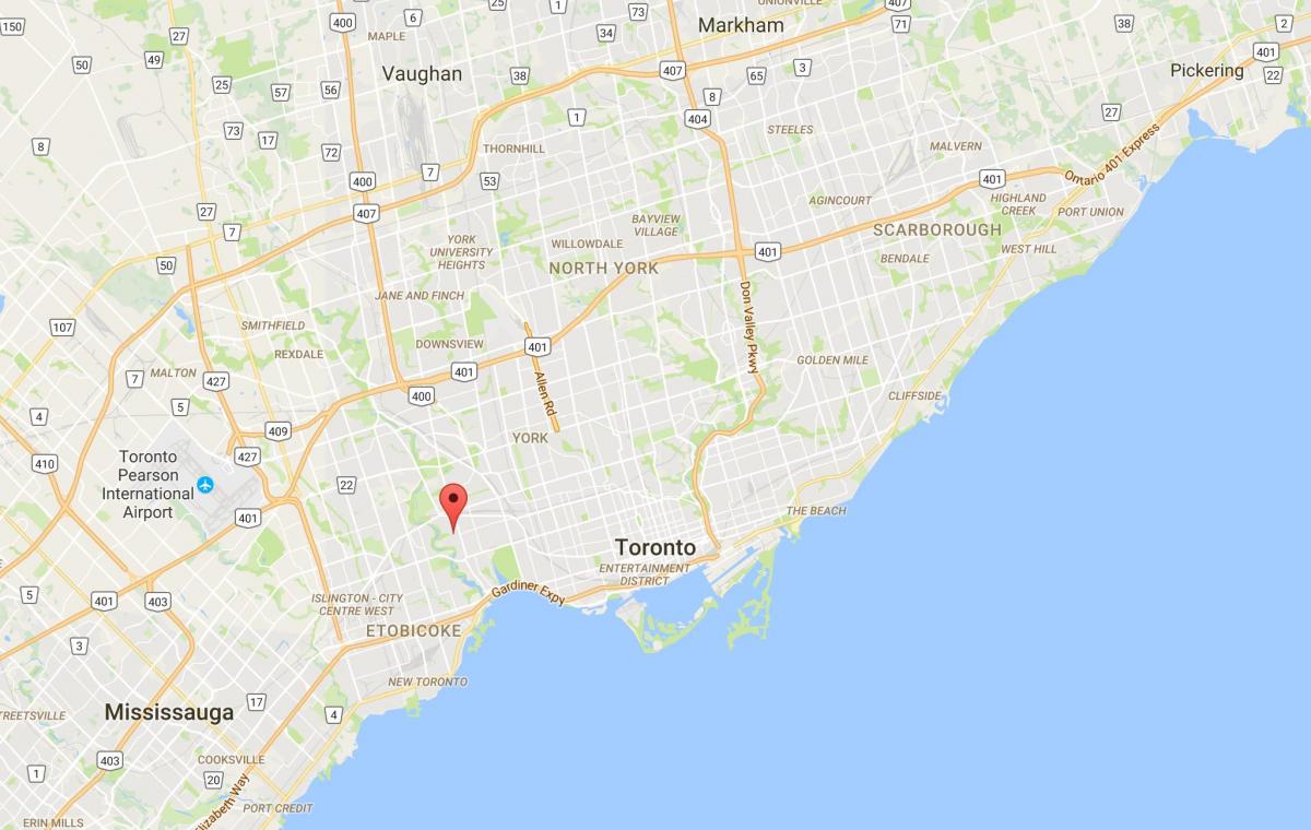 نقشه از نقطه منطقه تورنتو