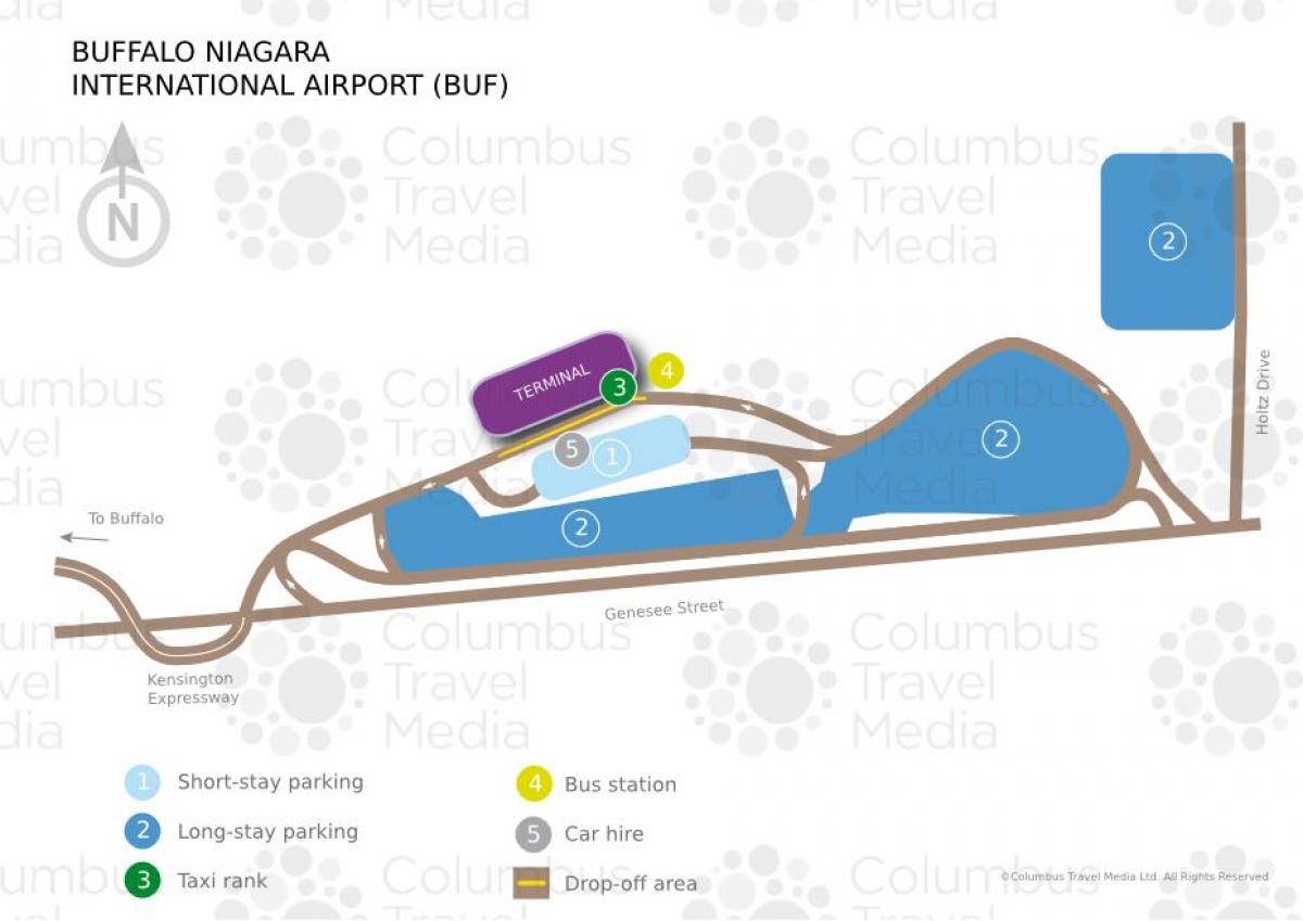 نقشه از فرودگاه بین المللی نیاگارا بوفالو