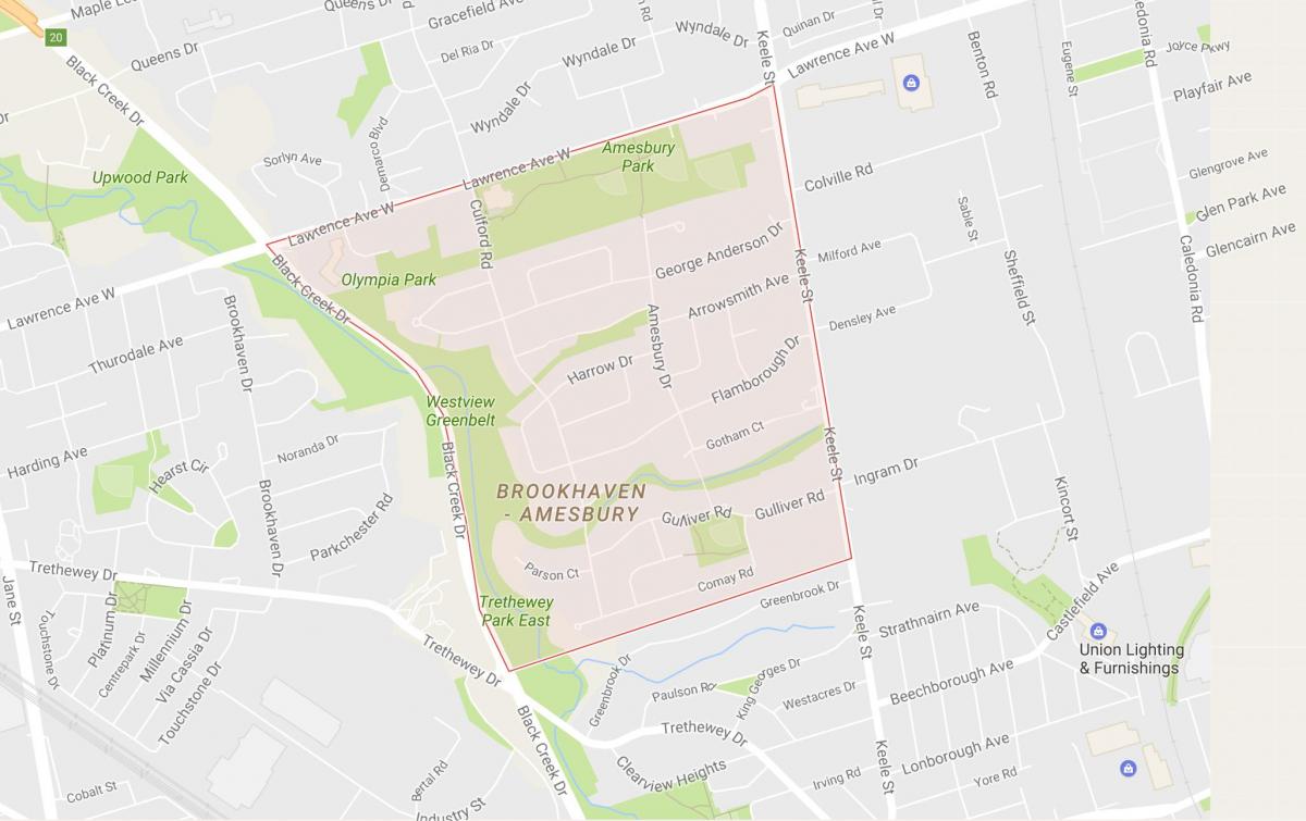 نقشه ماساچوست محله تورنتو