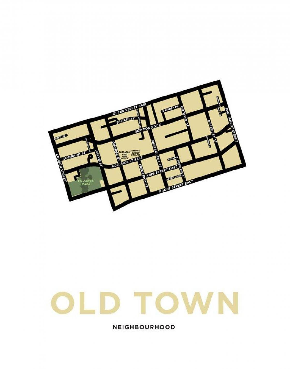 نقشه از محله های قدیمی شهر تورنتو