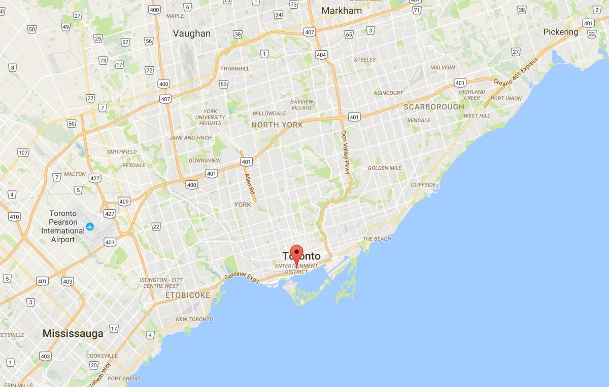 نقشه منطقه تفریحی منطقه تورنتو