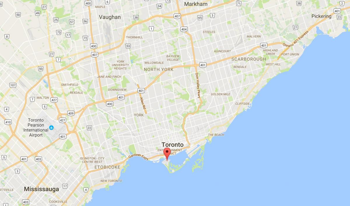 نقشه منطقه تورنتو جزایر منطقه تورنتو