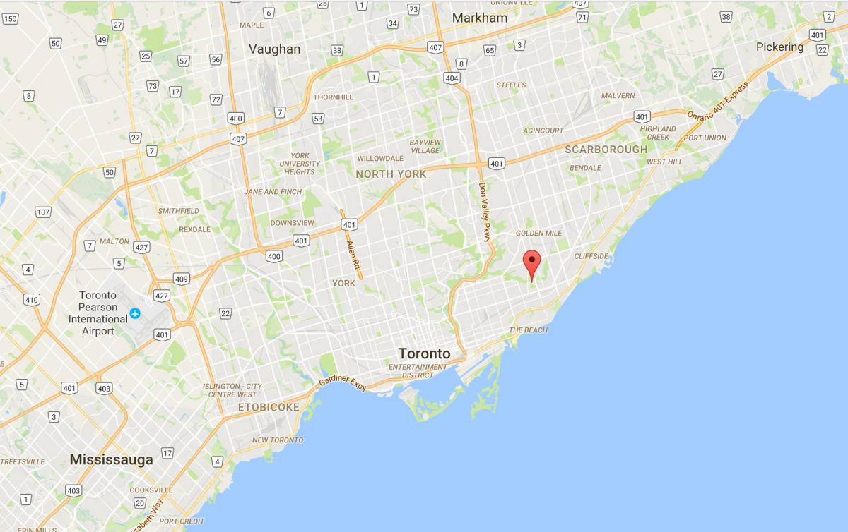 نقشه هلال احمر شهر منطقه تورنتو