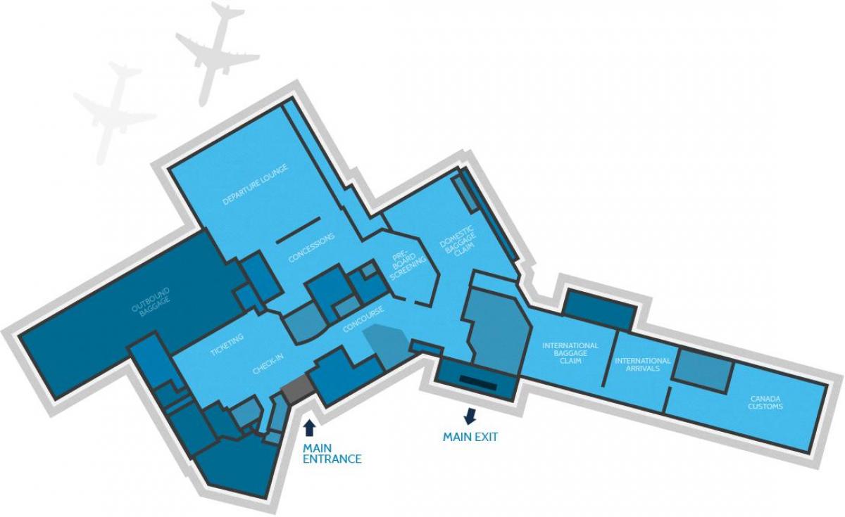 نقشه ترمینال فرودگاه همیلتون